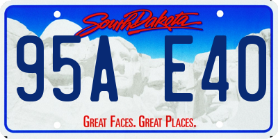 SD license plate 95AE40