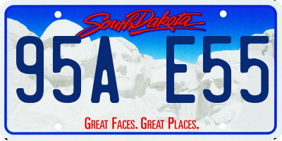 SD license plate 95AE55