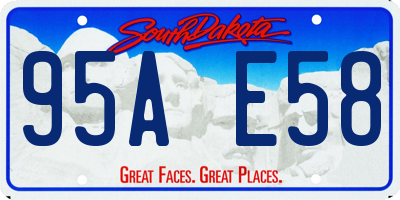 SD license plate 95AE58