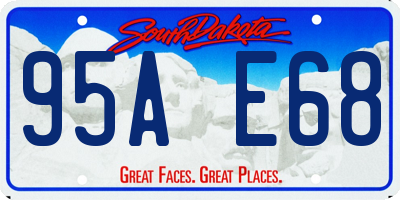 SD license plate 95AE68