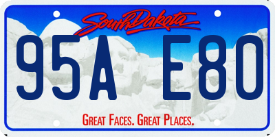 SD license plate 95AE80