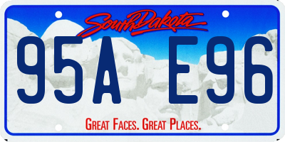 SD license plate 95AE96