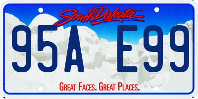 SD license plate 95AE99
