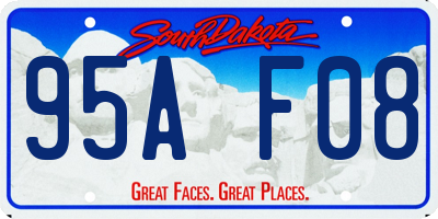 SD license plate 95AF08