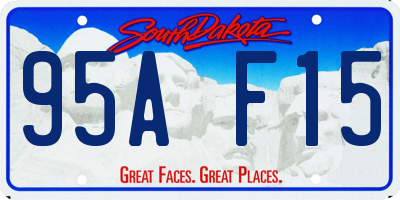 SD license plate 95AF15