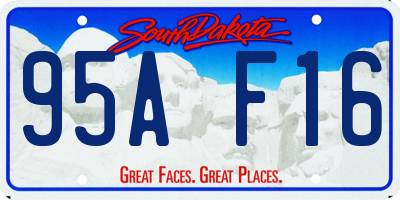 SD license plate 95AF16