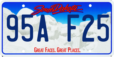 SD license plate 95AF25