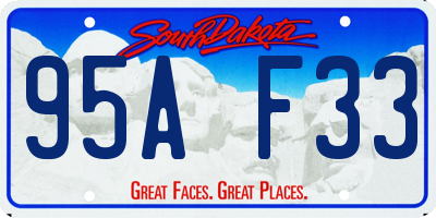 SD license plate 95AF33
