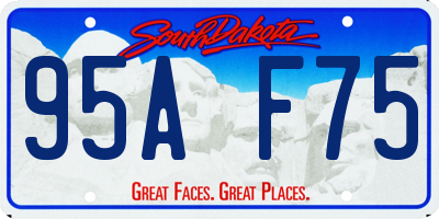 SD license plate 95AF75