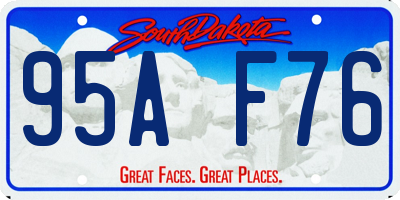 SD license plate 95AF76