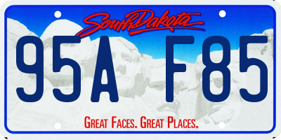 SD license plate 95AF85