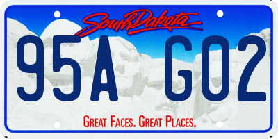 SD license plate 95AG02