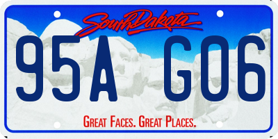 SD license plate 95AG06