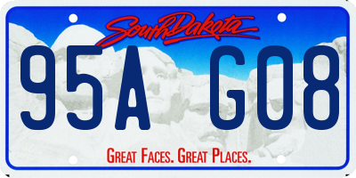 SD license plate 95AG08