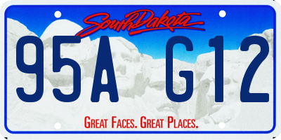 SD license plate 95AG12