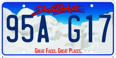 SD license plate 95AG17