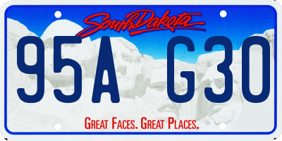 SD license plate 95AG30