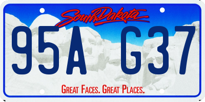 SD license plate 95AG37