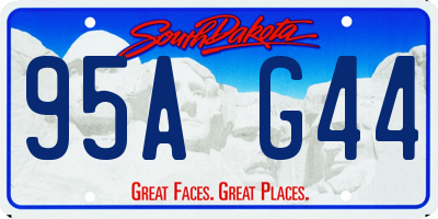 SD license plate 95AG44