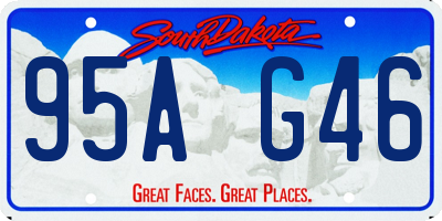 SD license plate 95AG46