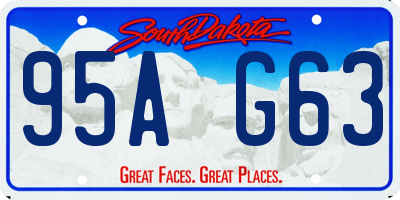 SD license plate 95AG63
