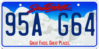SD license plate 95AG64