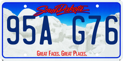 SD license plate 95AG76