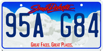 SD license plate 95AG84