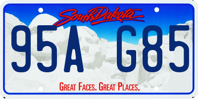 SD license plate 95AG85