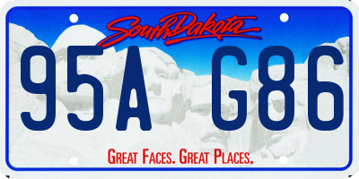 SD license plate 95AG86