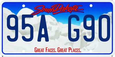 SD license plate 95AG90