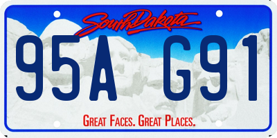 SD license plate 95AG91