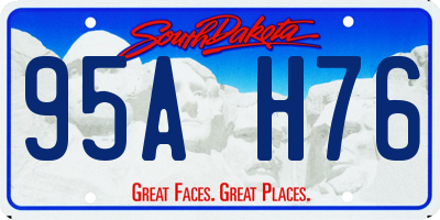 SD license plate 95AH76