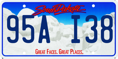 SD license plate 95AI38