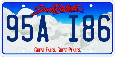 SD license plate 95AI86