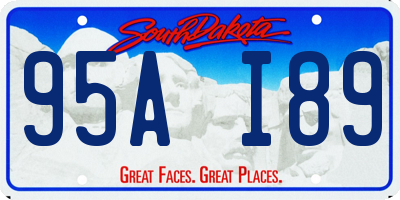 SD license plate 95AI89