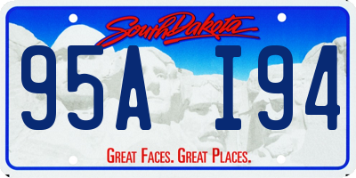 SD license plate 95AI94