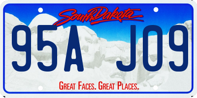 SD license plate 95AJ09