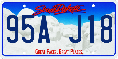 SD license plate 95AJ18