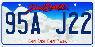 SD license plate 95AJ22