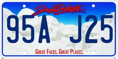 SD license plate 95AJ25