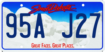 SD license plate 95AJ27