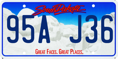 SD license plate 95AJ36