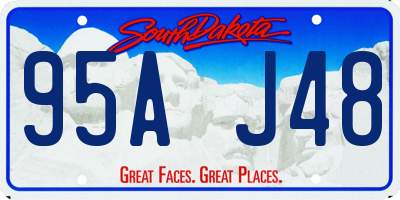 SD license plate 95AJ48