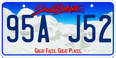 SD license plate 95AJ52