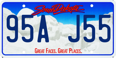 SD license plate 95AJ55