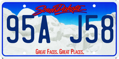 SD license plate 95AJ58