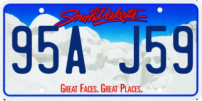 SD license plate 95AJ59