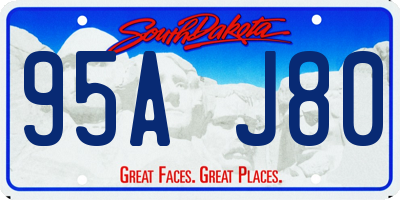 SD license plate 95AJ80