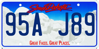 SD license plate 95AJ89